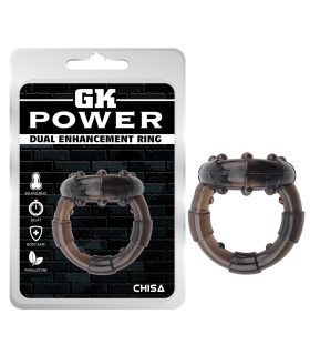 Эрекционное кольцо двойное Chisa черное, 5.3 х 5 см - No Taboo