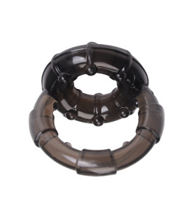 Эрекционное кольцо двойное Chisa черное, 5.3 х 5 см - No Taboo