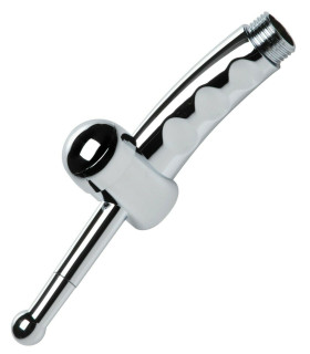 Насадка для анального душа Shower Cleansing Nozzle срібляста, 17.7 см - No Taboo