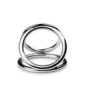 Эрекционное кольцо металлическое, тройное - No Taboo