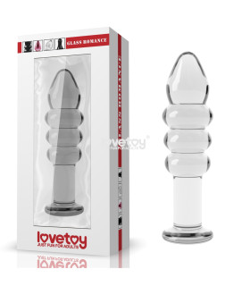 Анальная пробка из стекла, прозрачная, 14 см х 3.4 см - No Taboo