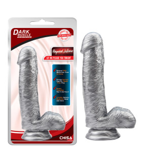 Фаллоимитатор реалистичный Chisa на присоске, серебряный, 17.8 см х 4 см - No Taboo