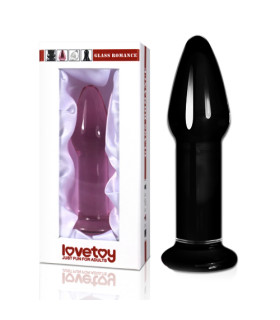 Анальная пробка из стекла, черная, 12.5 см х 3.5 см - No Taboo