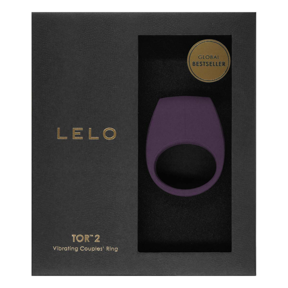 Эрекционное кольцо с вибрацией TOR 2 для пары, фиолетовое (1432), zoom