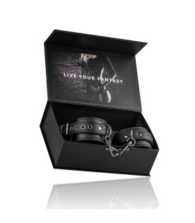 Наручники Easy Toys Faux Leather Handcuffs, черные - No Taboo