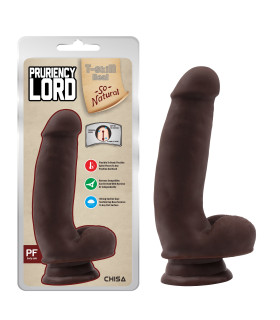 Фаллоимитатор на присоске с мошонкой Chisa коричневый, 17.5 см х 4 см - No Taboo