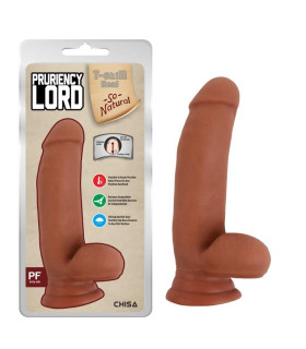 Фаллоимитатор на присоске с мошонкой Chisa коричневый, 17.5 см х 4 см - No Taboo