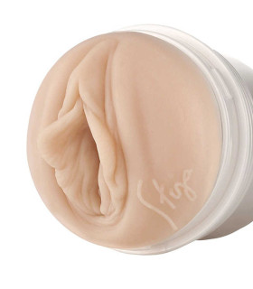 Мастурбатор вагіна в колбі Fleshlight Stoya реалістичний з кібершкіри, бежевий, 23 см - No Taboo