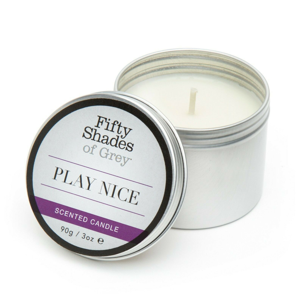 Ароматическая свеча Fifty Shades of Gray, 90 г, Play Nice Vanilla Candle с ароматом ванили (45359), zoom