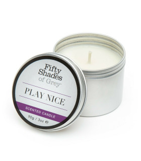 Ароматическая свеча Fifty Shades of Gray, 90 г, Play Nice Vanilla Candle с ароматом ванили - No Taboo