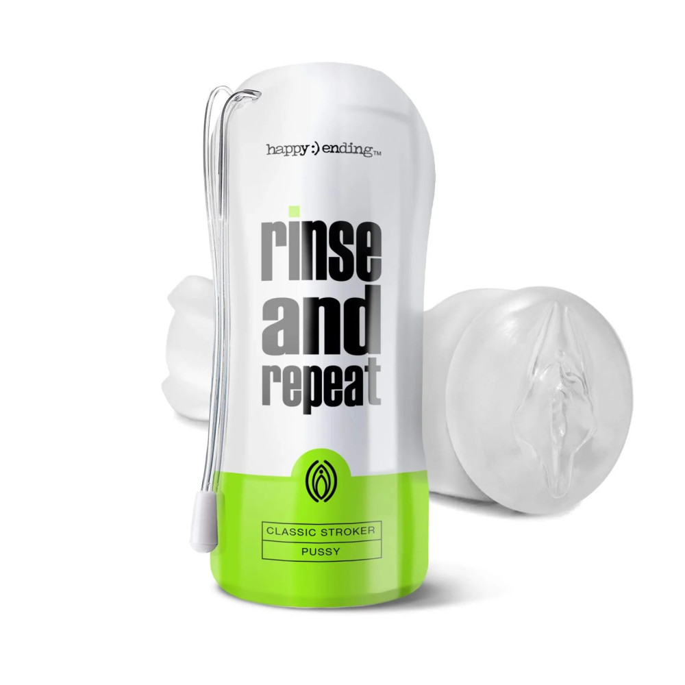 Мастурбатор вагина Happy Ending Rinse And Repeat реалистичный, прозрачный (46059), zoom