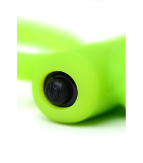 Ерекційне віброкільце на пеніс з вусиками із силікону, зелене, 3.1 см - No Taboo