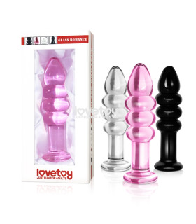 Анальная пробка из стекла, черная, 14 см х 3.4 см - No Taboo