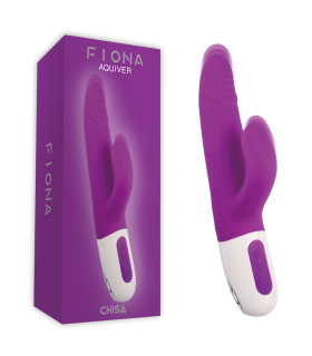 Вібратор-кролик Fiona Royal Scepter з фрикціями, фіолетовий, 24.5 см х 4.5 см - No Taboo