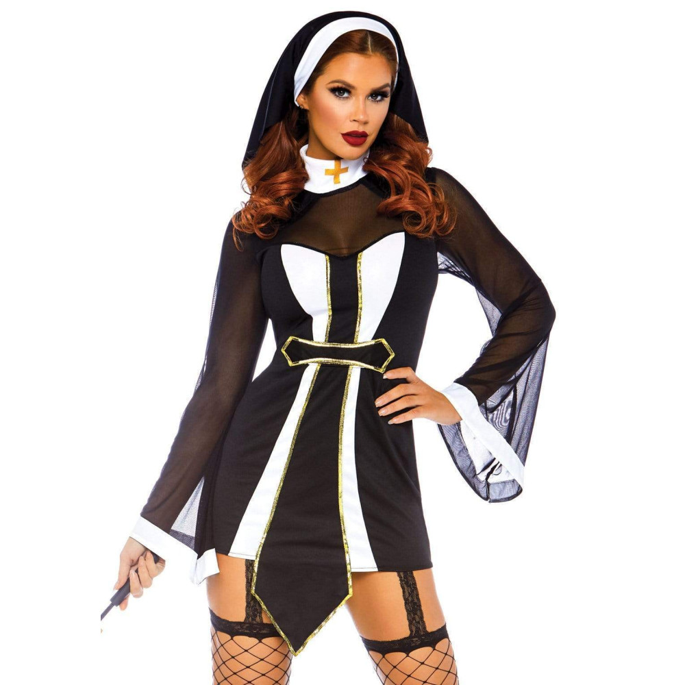 Костюм монашки Twisted Sister 2 предмета, черный, S/M (53111), zoom