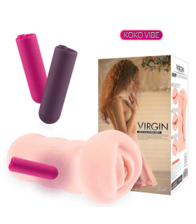 Мастурбатор с вибрацией Kokos Virgin реалистичный, 16.3 см - No Taboo