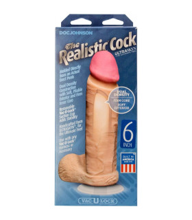 Фаллоимитатор реалистичный киберкожа The Realistic Cock - ULTRASKYN - 6, 17.3 см - No Taboo