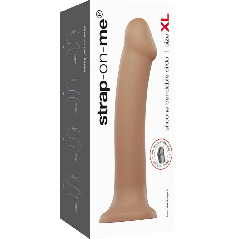 Насадка для страпону з кільцевим кріпленням Strap-On-Me бежевий, розмір XL 20 см х 4.5 см (43501), zoom