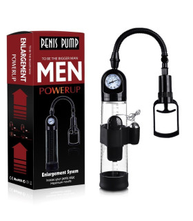 Вакуумная помпа с вибрацией прозрачная, 32 х 6.9 см - No Taboo