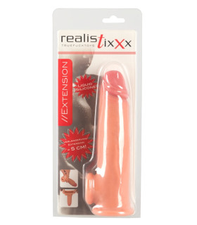 Насадка на член реалістична Realistixxx Extension, бежева, 19 см х 4.3 см - No Taboo