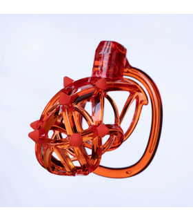 Мужской пояс верности UPKO Caged Beast Male Chastity Device Kit, оранжевый - No Taboo