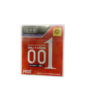 Презервативы з натурального латекса красная пачка 0.01 мм Muaisi за 3 шт./пачка - No Taboo