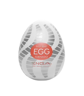 Мастурбатор хай-тек TENGA Egg New Standard Tornado белый, 4.9 × 4.9 × 6.09 см - No Taboo
