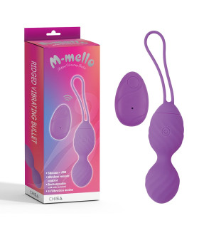 Минивибратор виброяйцо M-mello с дистанционным управлением, фиолетовое, 19 х 3.5 см - No Taboo