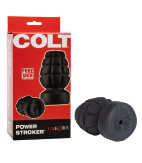 Мастурбатор в форме гранаты COLT Power Stroker черного цвета, 11.5 см x 6.25 см - No Taboo