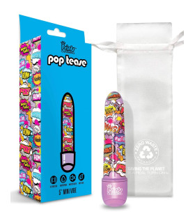 Мини-вибратор с принтом Prints Charming Pop Tease мультиколор, 12.7 см х 2.5 см - No Taboo