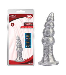 Анальная пробка на присоске S Chisa Colt Bisley серебряная, 10.5 см х 2.8 см - No Taboo