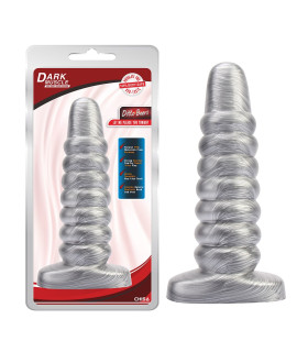 Анальная пробка гигантская рельефная Chisa Ditto Beers серебристая, 23 х 6.2 см - No Taboo