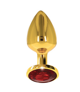 Анальная пробка L с кристаллом Taboom Diamond Jewel, золотая, 9.5 x 4 см - No Taboo