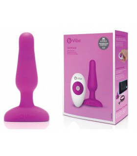 Анальна пробка з вібрацією b-Vibe Novice Plug Fuchsia рожевий, 8.5 см х 2.5 см - No Taboo