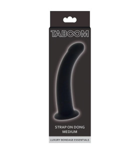 Насадка на страпон Taboom Strap-On Dong Medium черная, 14 х 3.3 см - No Taboo