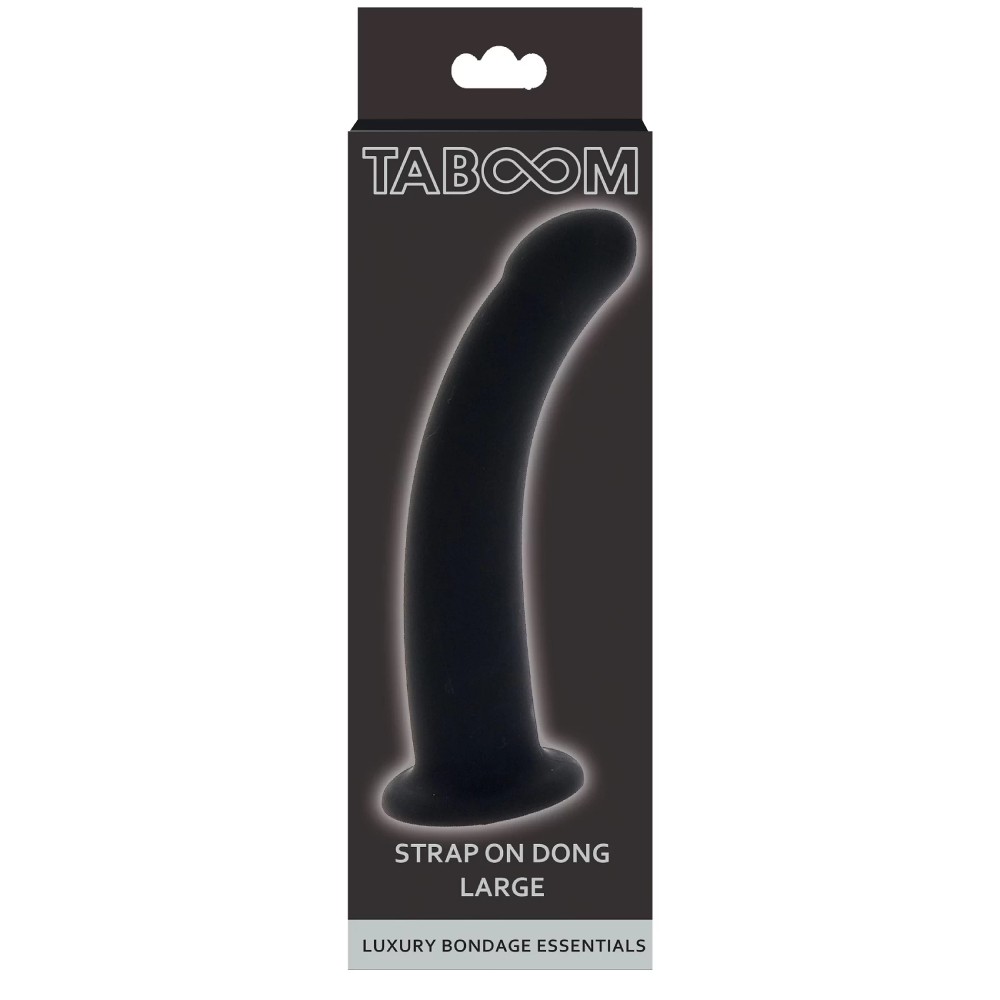 Фалоімітатор страпон Taboom Strap-On Dong Large чорного кольору, 16 см х 3.8 см (215956), zoom