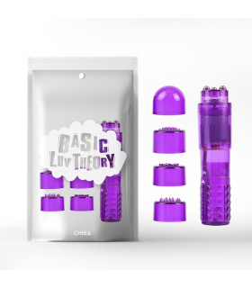 Мини-вибратор со сменными насадками Ultimate Massager CHISA, 10 см х 2.5 см - No Taboo