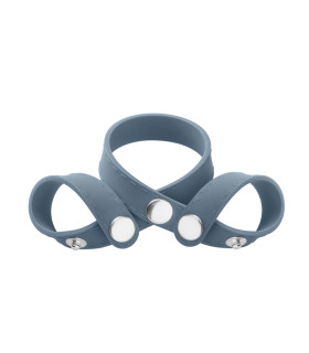 Насадка на пеніс і мошонку Boners 8-Style Ball Splitter з силікону на кнопках, 4.5 см - No Taboo