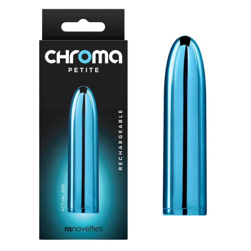 Вибропуля перезаряжаемая NS Novelties Chroma Petit голубая, 8.7 см х 2.2 см (332279), zoom