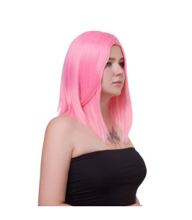 Парик боб каре, розовый, 30 см - No Taboo