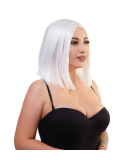 Парик боб каре блонд, белый, 30 см - No Taboo