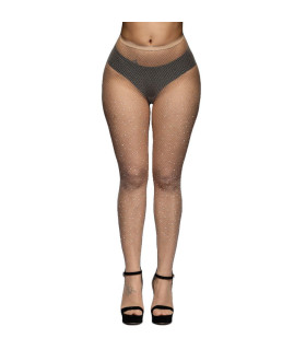 Колготки в сітку зі стразами Star Night Diamonds беж, XS-L - No Taboo