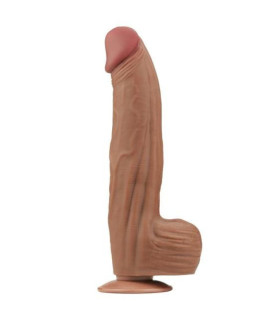 Фаллоимитатор реалистичный гигант Lovetoy коричневый, 31 х 6.2 см - No Taboo