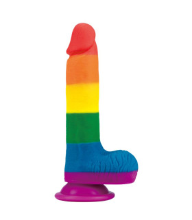 Фаллоимитатор на присоске Lovetoy Prider Dildo 7.5 разноцветный, 19.5 х 4 см - No Taboo