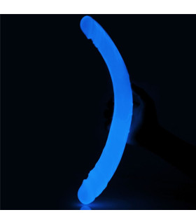 Фалоімітатор подвійний Lumino Play Double Dildo 14.5 світиться в темряві, 37 х 3-3.8 см - No Taboo