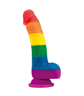 Фаллоимитатор на присоске Lovetoy Prider Dildo 8 разноцветный, 20.5 см х 4 см - No Taboo