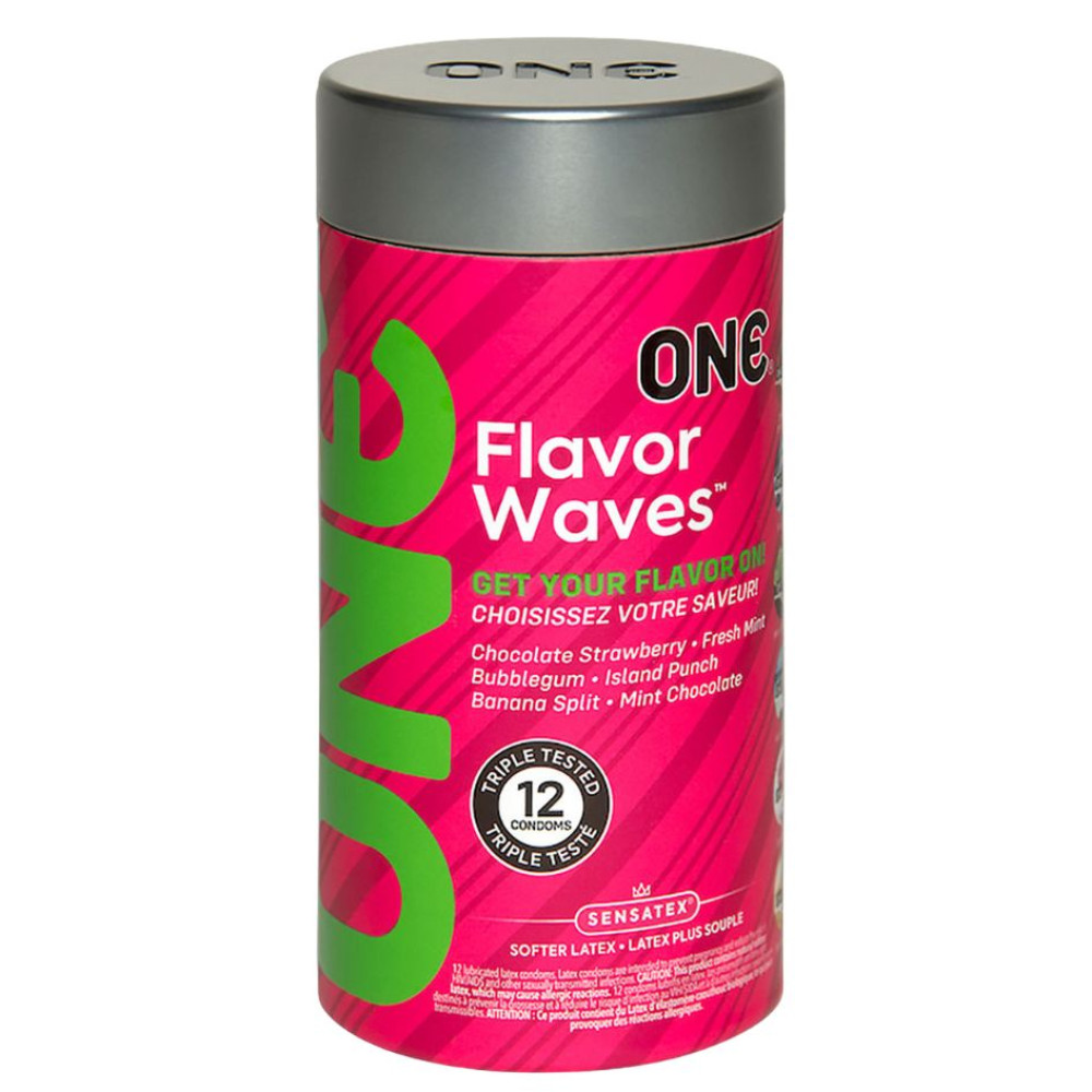 Набір презервативів ONE Flavor Waves зі смаками, 12 шт (332900), zoom