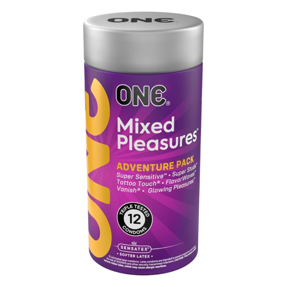 Презервативи латексні One Mixed Pleasures, 12 шт (332901), zoom