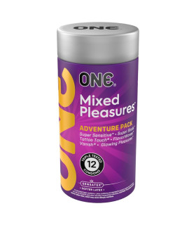 Презервативи латексні One Mixed Pleasures, 12 шт - No Taboo