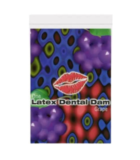 Салфетка для кунилингуса латексная Grape Latex Dental Dams для орального секса, 1 шт - No Taboo